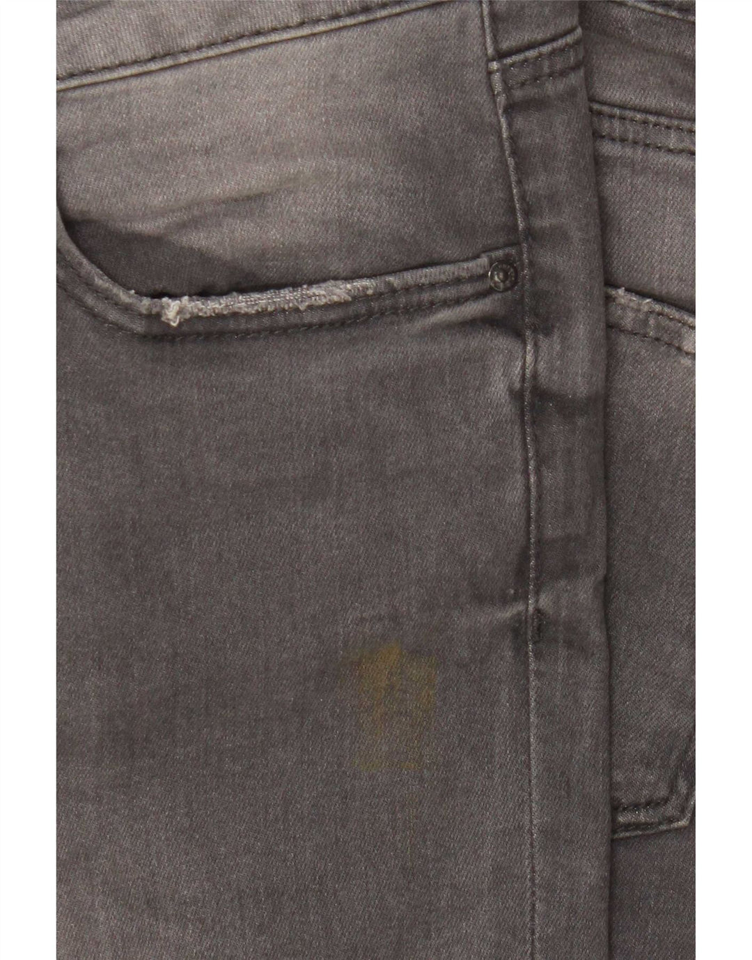 Zara Damen-Cropped-Jeans, EU 40, mittelgroß, W30, L25, graue Baumwolle