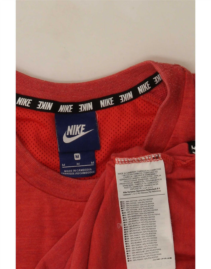 Nike Herren T-Shirt Top Mittelrot gestreift aus Baumwolle