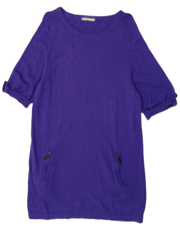 Marks & Spencer Damen-Pulloverkleid mit kurzen Ärmeln, Gr. 14, Lila