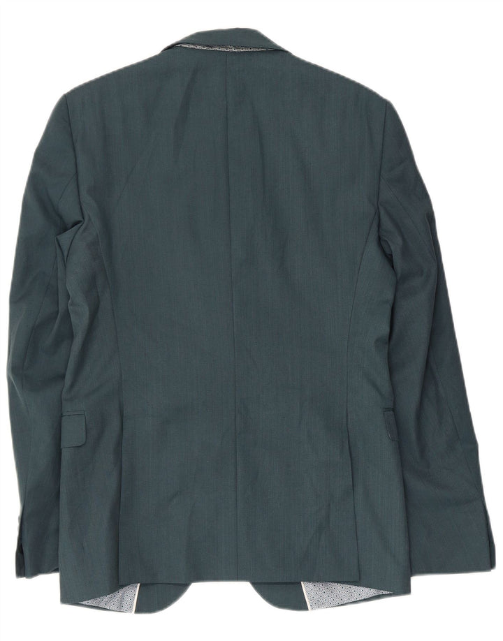 Zara Herren 2-Knopf-Blazerjacke UK 36 Small Grün