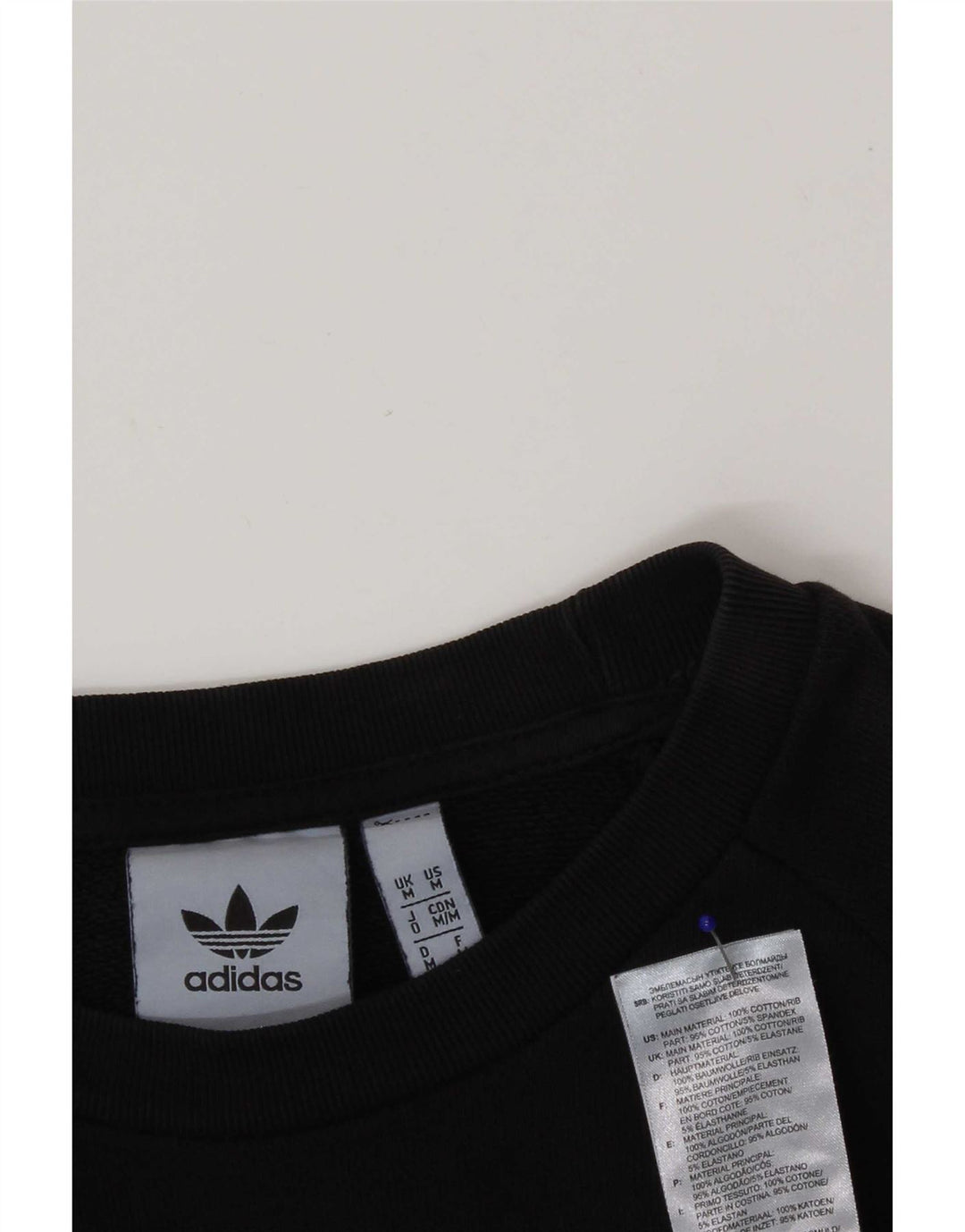 Adidas Herren Sweatshirt Pullover Medium Schwarz Baumwolle