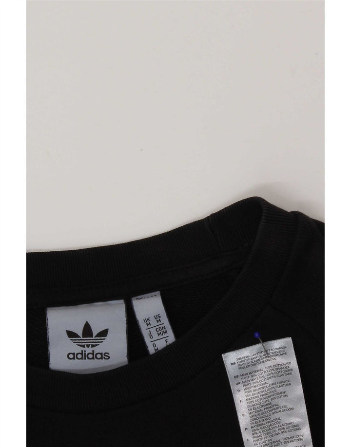 Adidas Herren Sweatshirt Pullover Medium Schwarz Baumwolle