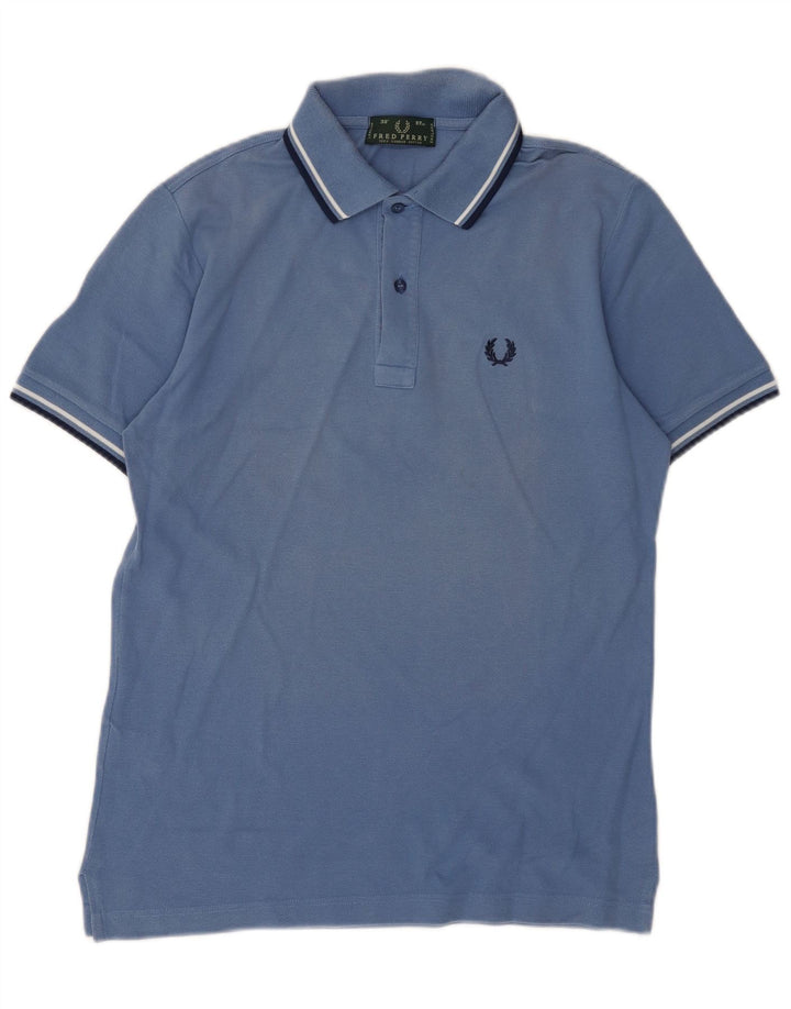 Fred Perry Herren-Poloshirt, kleine blaue Baumwolle