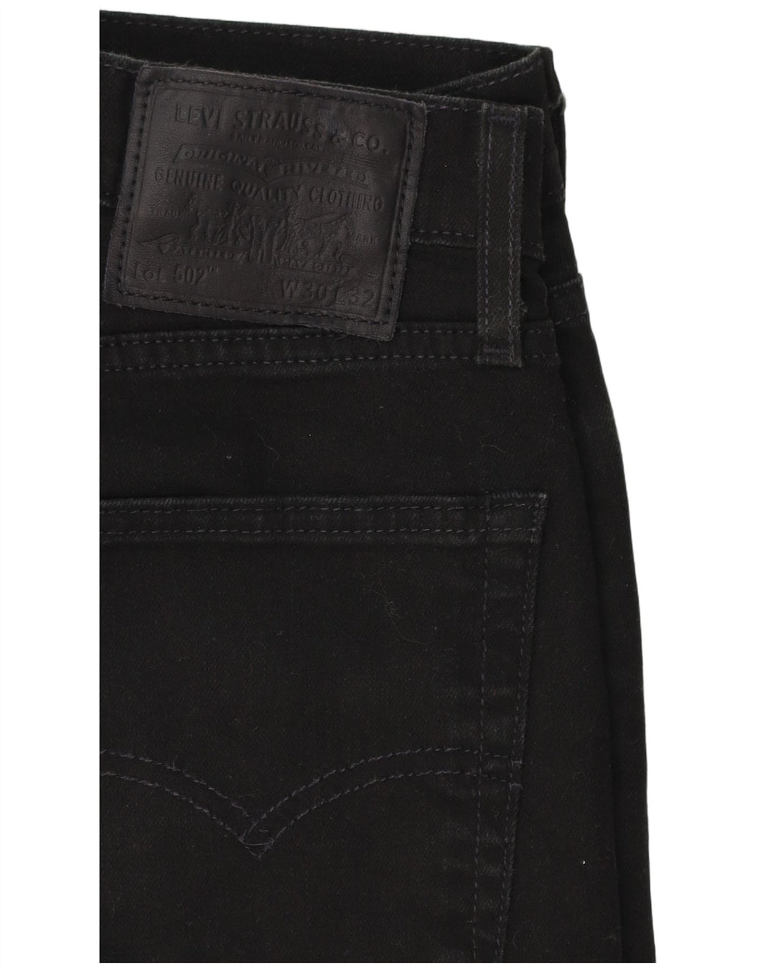 Levi's Herren 502 Tapered Jeans W30 L29 schwarze Baumwolle
