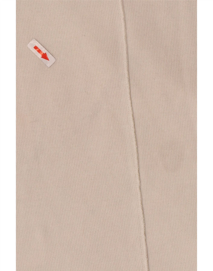 Zara Damen Top Langarm UK 14 Mittelweiße Baumwolle