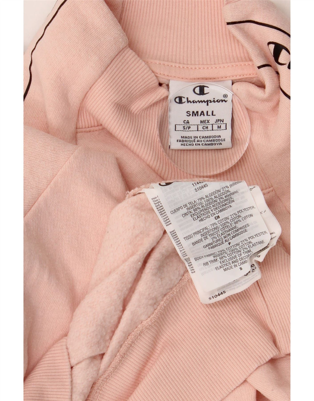 Champion Damen-Sweatshirt mit Grafik, übergroß, Gr. 10, Größe S, Rosa, Baumwolle