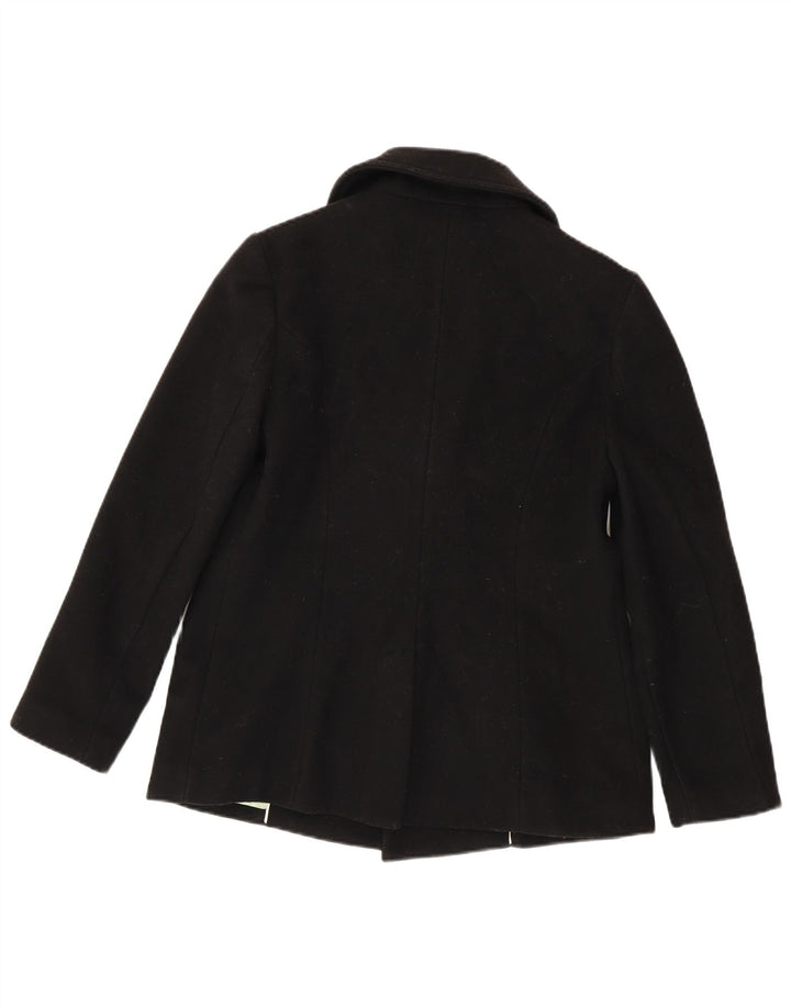 Gap Damen Pea Coat UK 14 Mittelschwarze Schurwolle