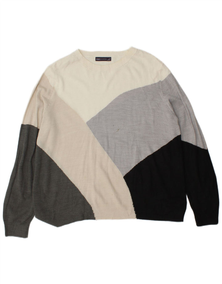 Marks & Spencer Damen-Pullover mit U-Boot-Ausschnitt, Gr. 16, Grau