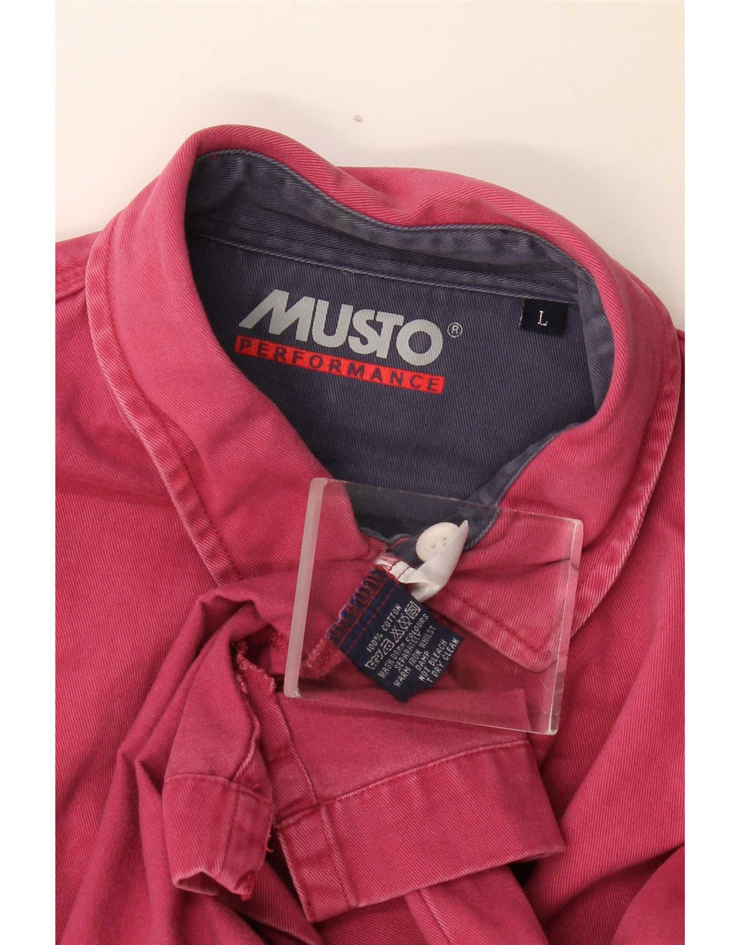 Musto Herren-Pullover-Hemd, groß, rot gestreift, Baumwolle