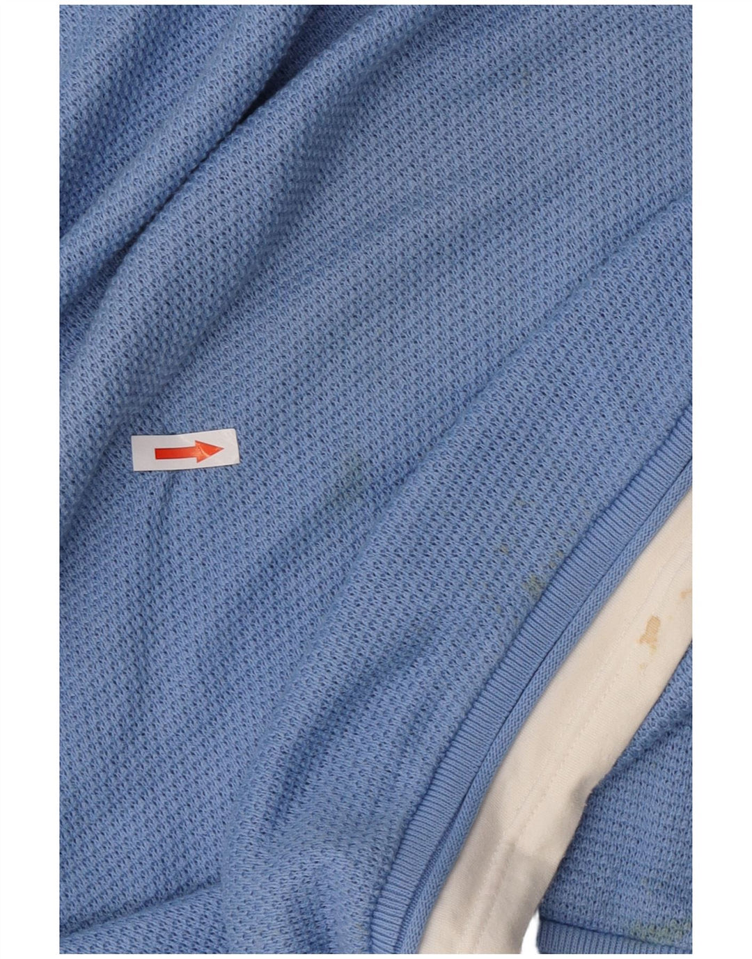 Zara Herren-Pullover mit Rundhalsausschnitt, groß, blaue Blockfarben-Baumwolle