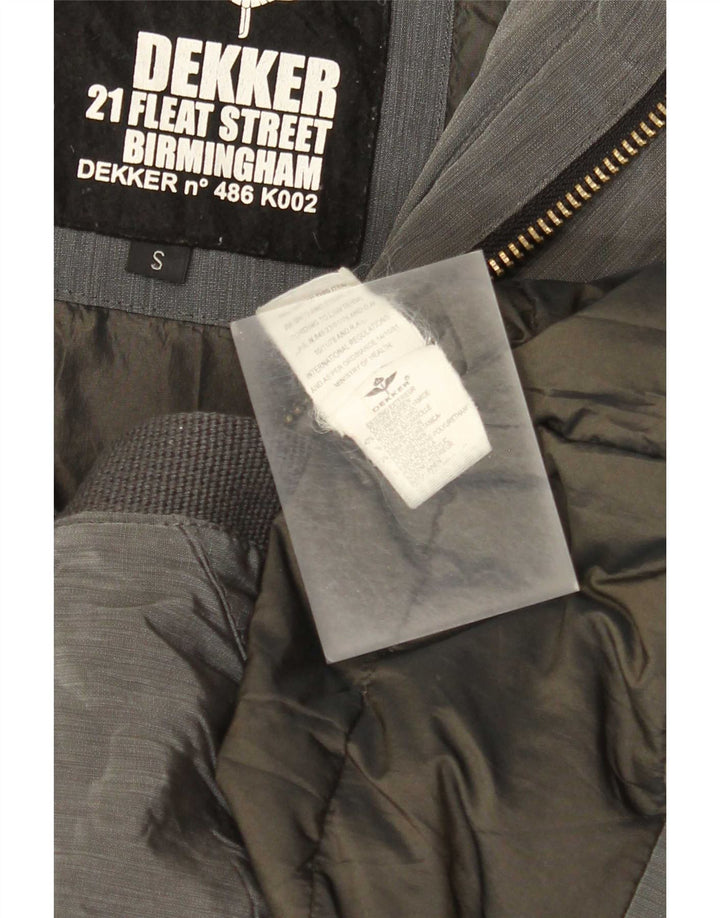 Dekker Herren-Militär-Parka mit Kapuze, Größe S, Größe 36, Grau, Polyamid