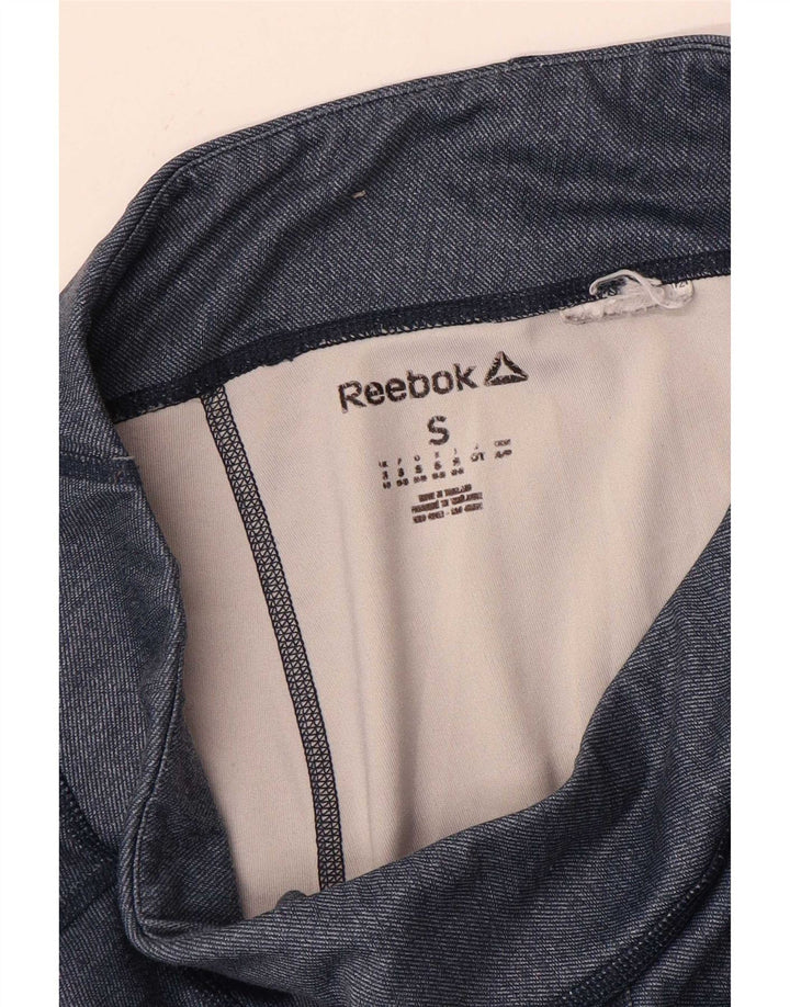 Reebok Womens Graphic Leggings UK 8/10 Small Marineblau