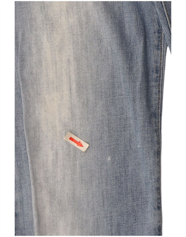 Armani Damen Bootcut-Jeans W29 L32 Blaue Baumwolle