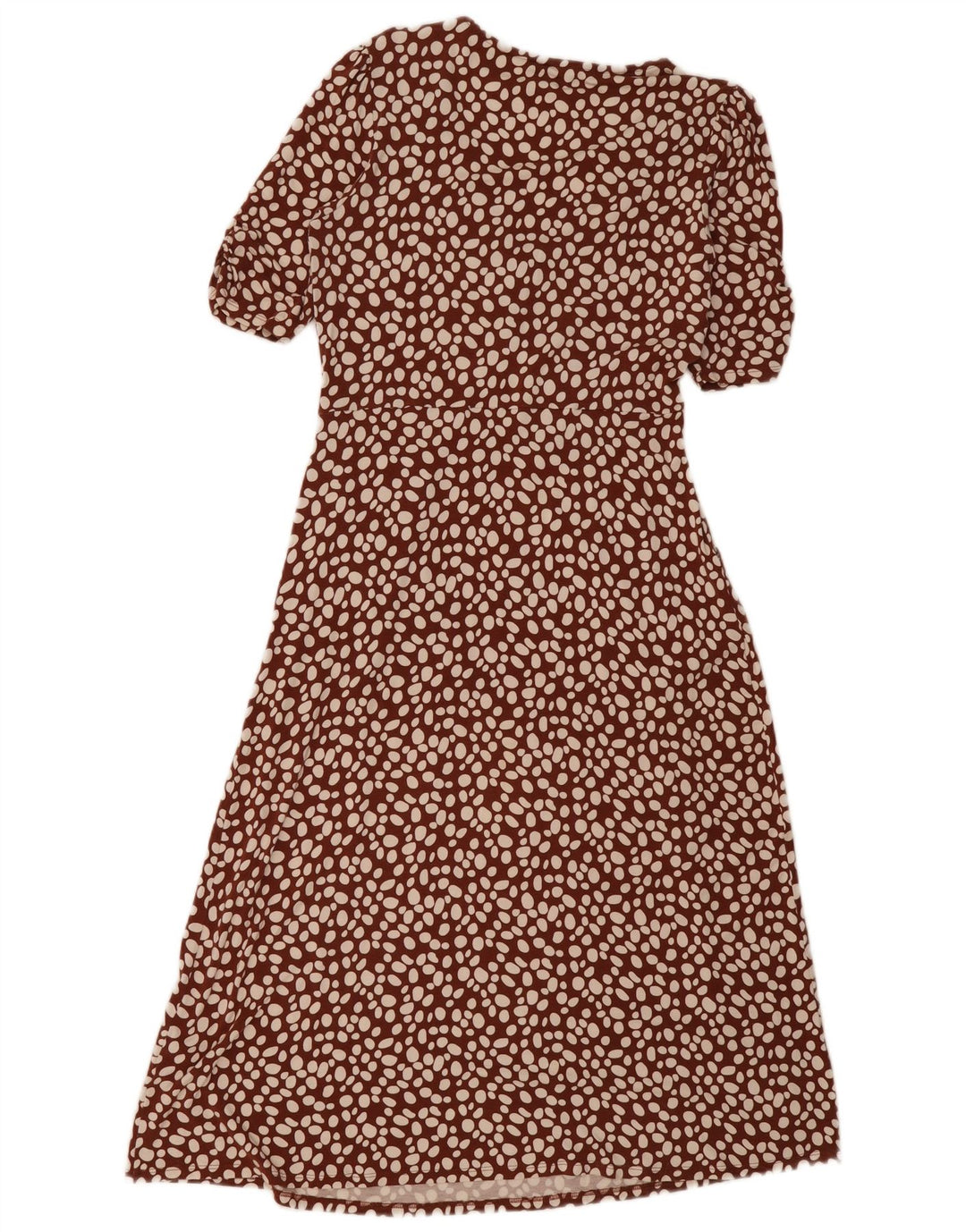 Boden Damen Maxikleid UK 12 Mittelbraun gepunktet