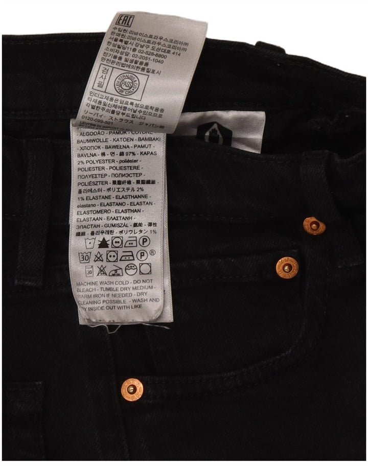 Levi's Damen Ribcage Straight Jeans W26 L29 Graue Baumwolle