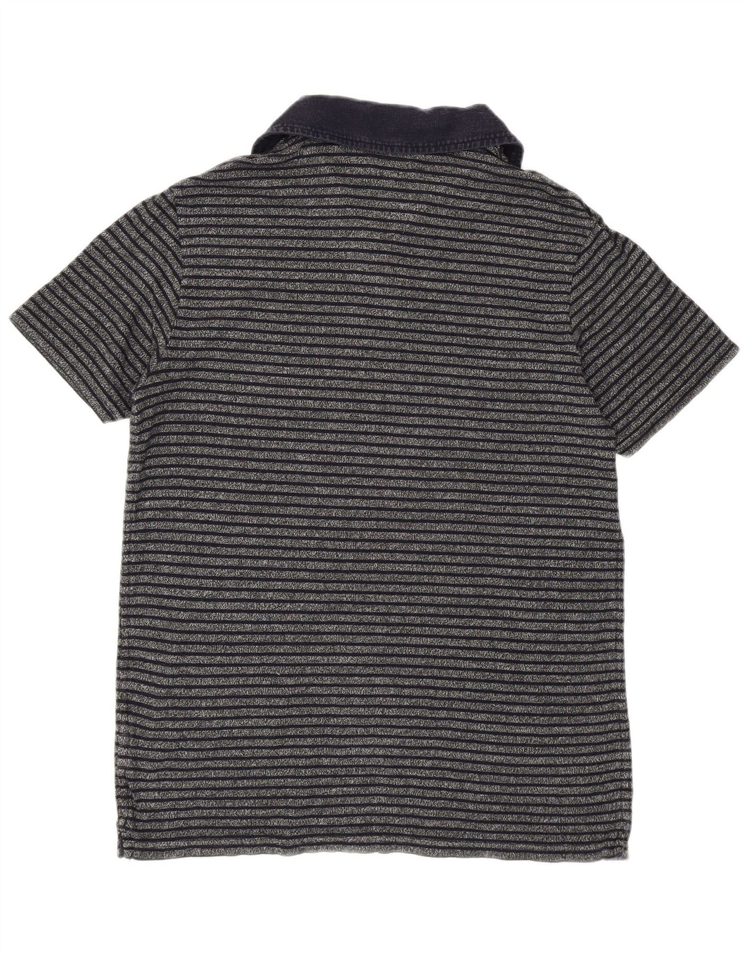 JACK WILLS Mens Polo Shirt Medium Navy Blue Striped Cotton