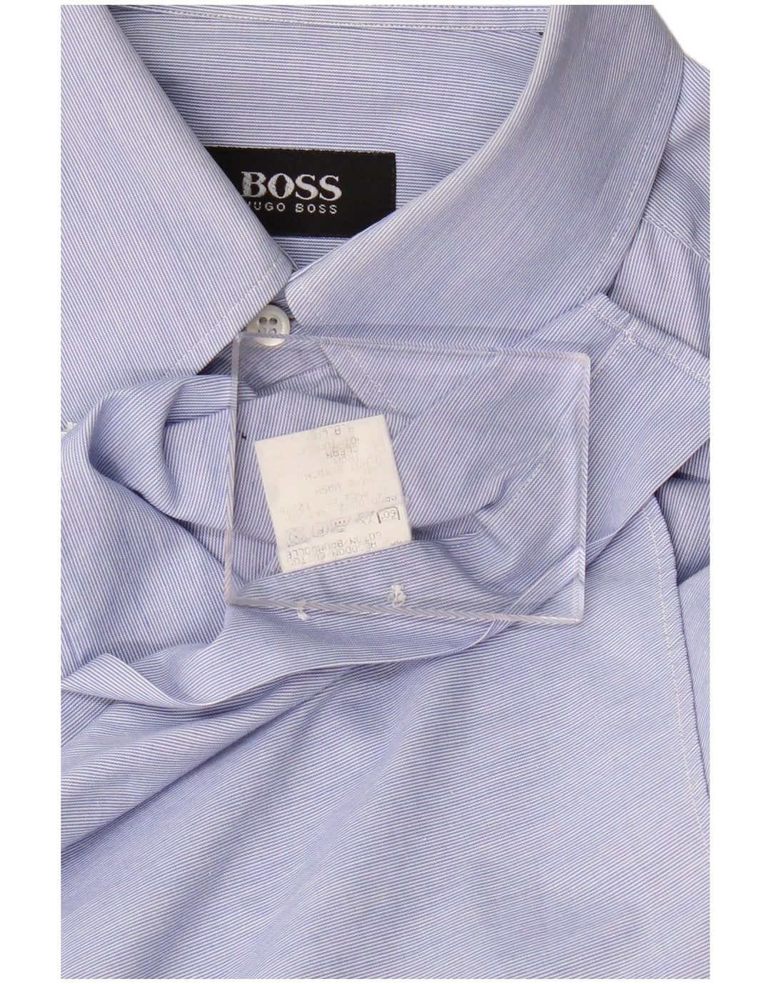 Hugo Boss Herrenhemd aus mittelblauer Nadelstreifen-Baumwolle