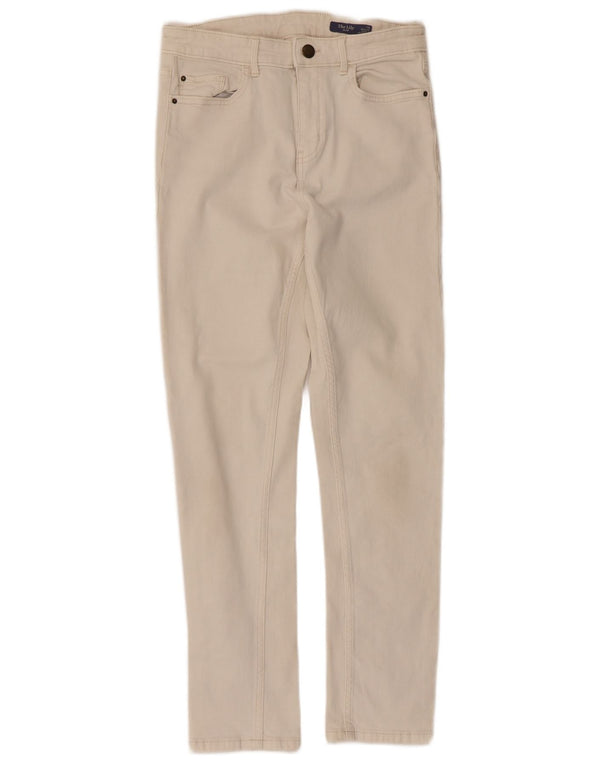 Marks & Spencer Damen The Lily Slim Jeans UK 10 Small W28 L27 Beige Baumwolle