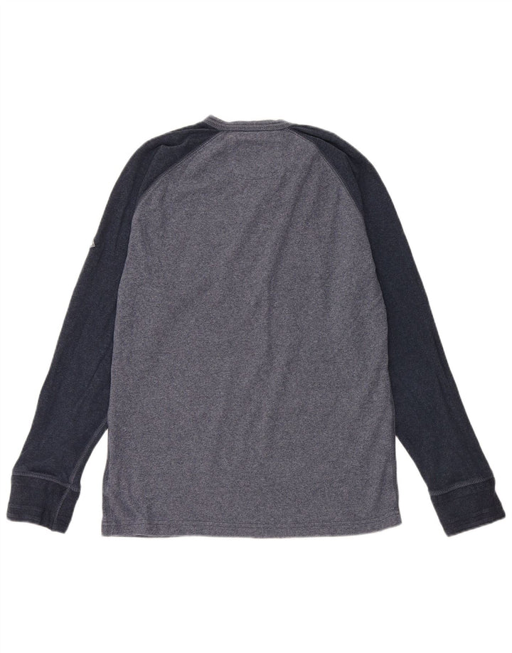 Superdry Herren-Oberteil mit langen Ärmeln, XL, Blau, Colourblock-Baumwolle