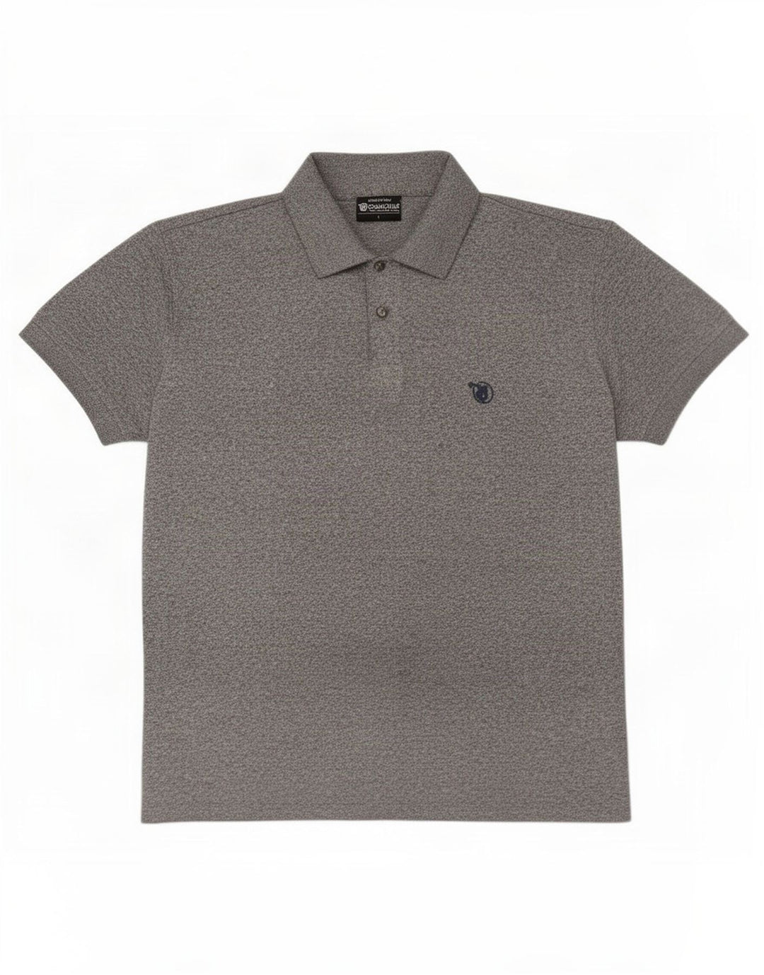 Gymnasium Herren-Poloshirt, groß, grau meliert
