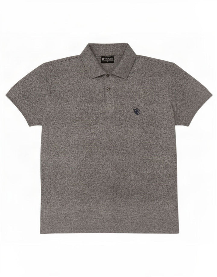 Gymnasium Herren-Poloshirt, groß, grau meliert