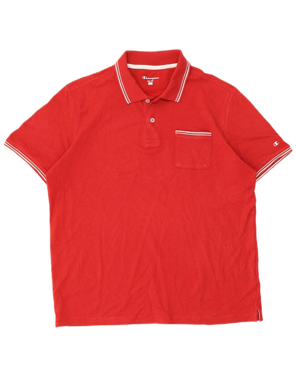 Champion Herren Easy Fit Poloshirt XL Rot gestreift