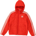 ADIDAS Wattierte Jacke mit Kapuze für Jungen, 11–12 Jahre, rotes Polyester