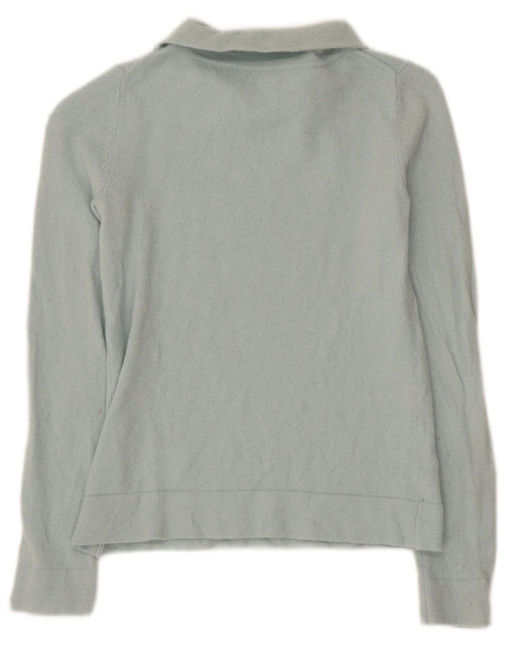 Hobbs Damen Crop Rollkragenpullover Pullover UK 4 XS Blaue Wolle