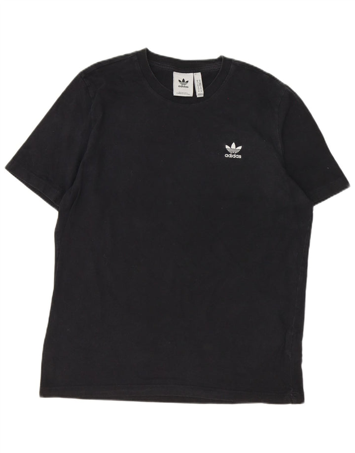 Adidas Herren T-Shirt Top Medium Schwarz Baumwolle