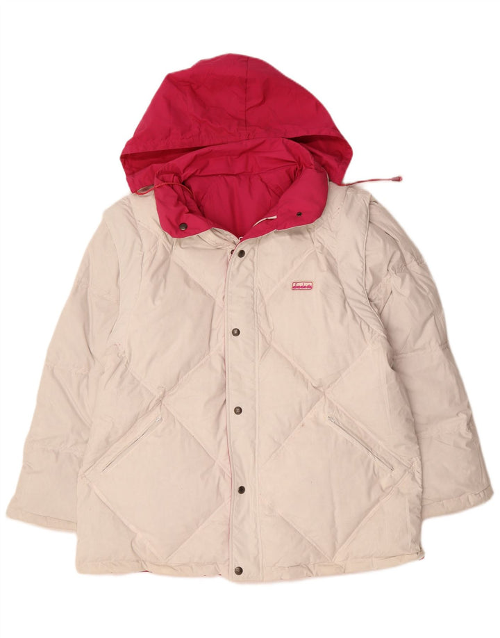 Diadora Herren Kapuzenjacke, wendbar, wattiert, UK 40, Größe L, Rosa, Polyester