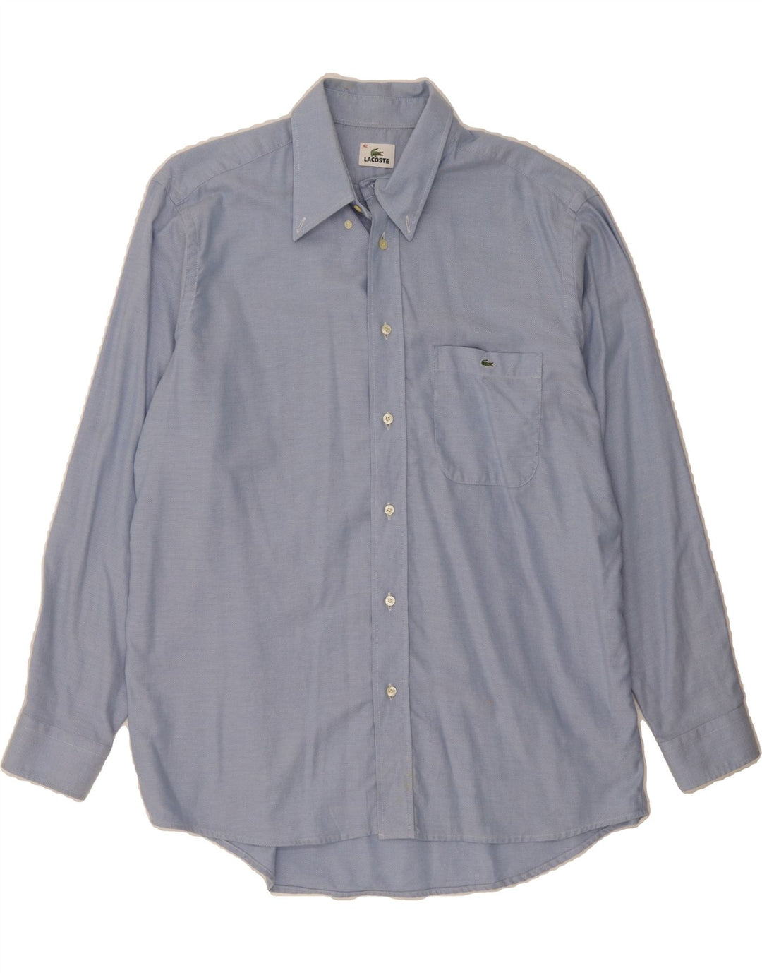 LACOSTE Mens Shirt Size 42 Large Blue Cotton Vintage Lacoste and Second-Hand Lacoste from Messina Hembry 