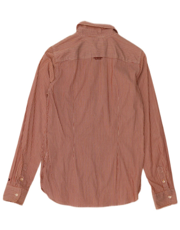 Tommy Hilfiger Damen-Hemd, US 6, mittelrot, gestreift, Baumwolle