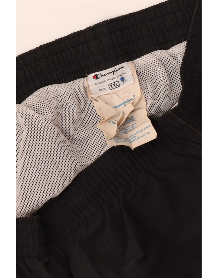 Champion Herren-Trainingshose 2XL, schwarzes Polyester