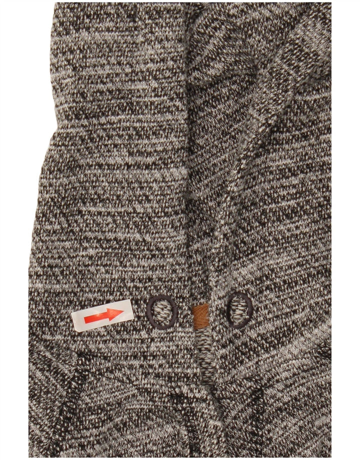 Animal Damen-Kapuzenpullover in Übergröße, Gr. 10, Größe S, grau geflecktes Polyester