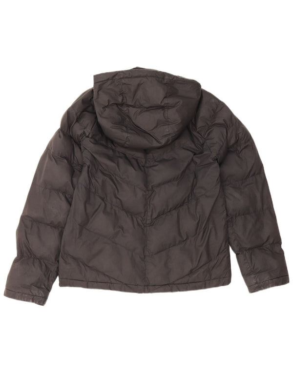 Nike Wattierte Jacke mit Kapuze für Jungen, 12–13 Jahre, Größe L, Schwarz, Polyester
