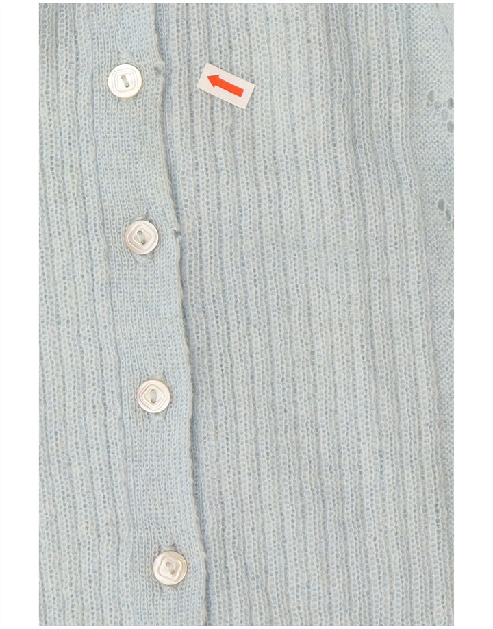 Vintage Damen Cardigan Pullover UK 14 Large Blue Classic