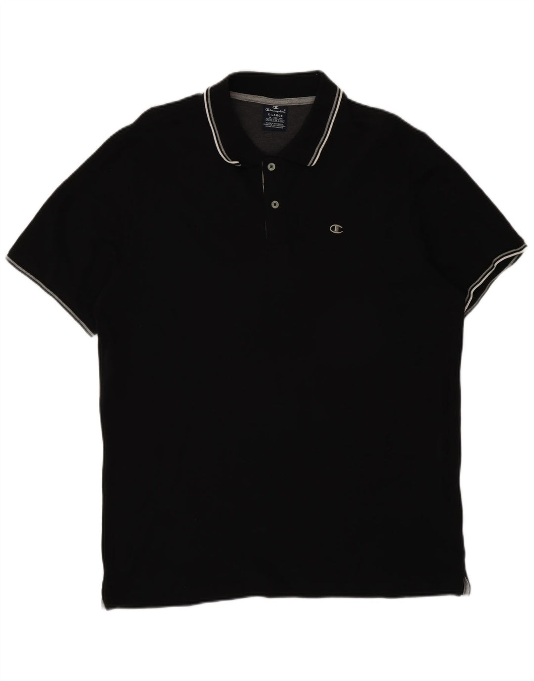 Champion Herren Poloshirt XL Schwarz Baumwolle