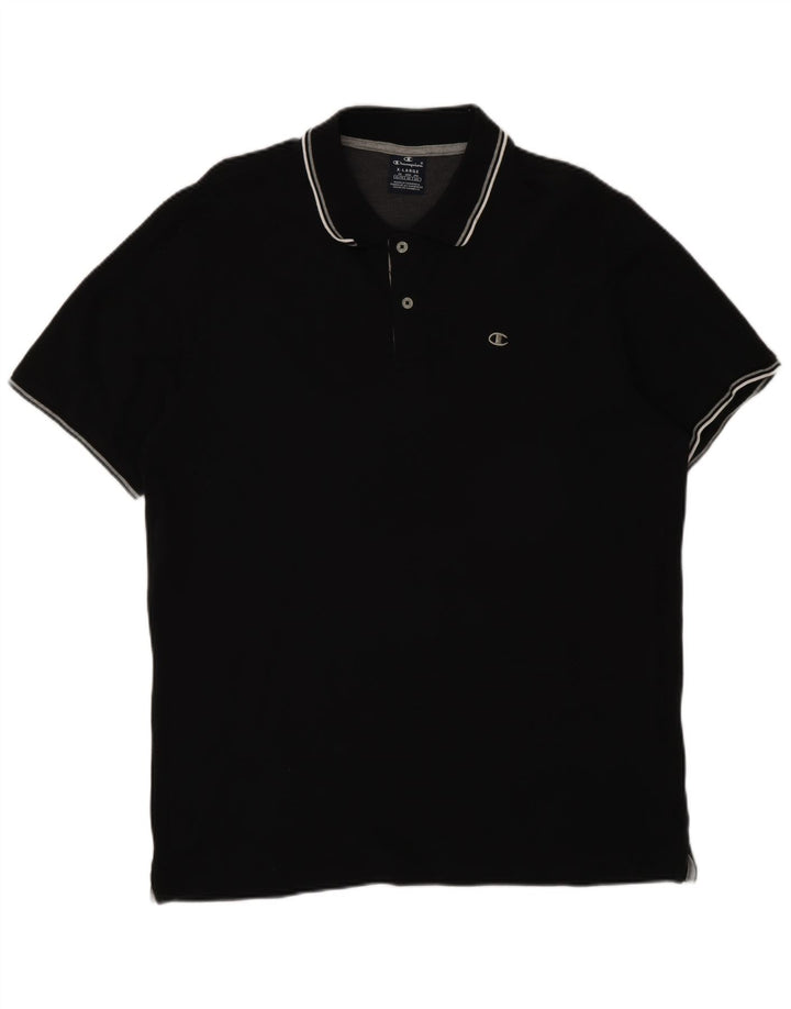 Champion Herren Poloshirt XL Schwarz Baumwolle