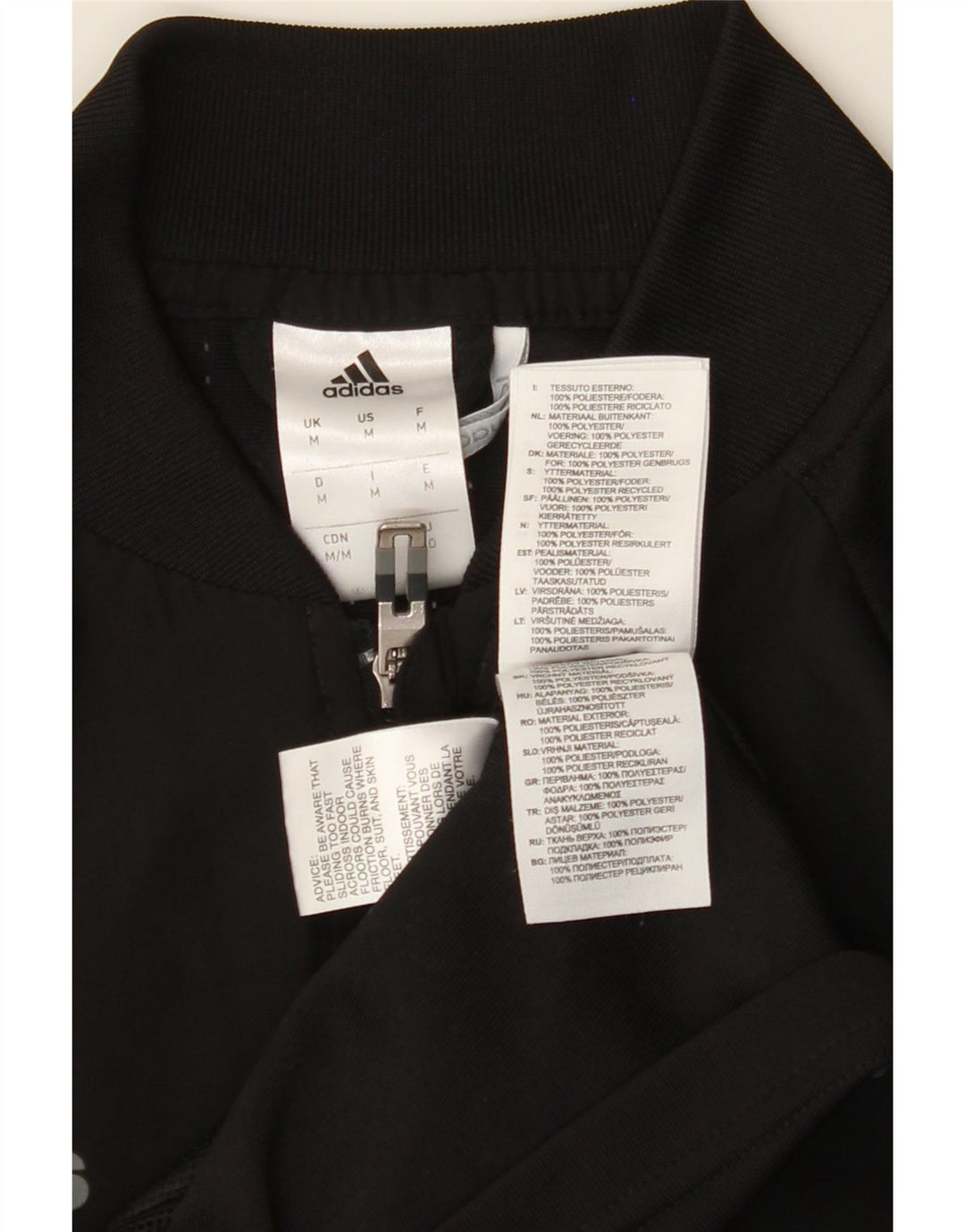 ADIDAS Mens Climacool Graphic Tracksuit Top Jacket Medium Black Polyester Vintage Adidas and Second-Hand Adidas from Messina Hembry 