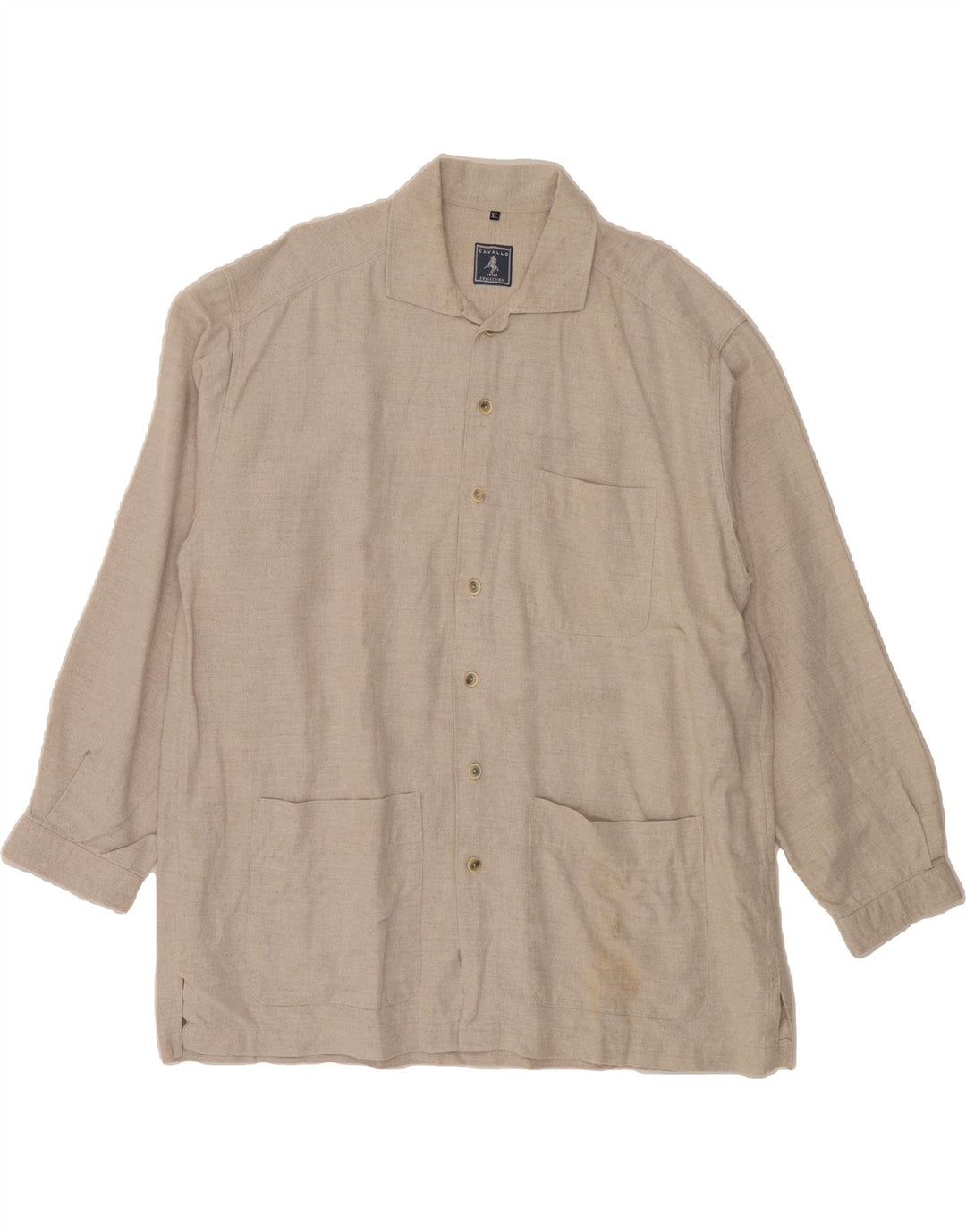 CAVALLO Mens Shirt XL Beige Vintage Cavallo and Second-Hand Cavallo from Messina Hembry 