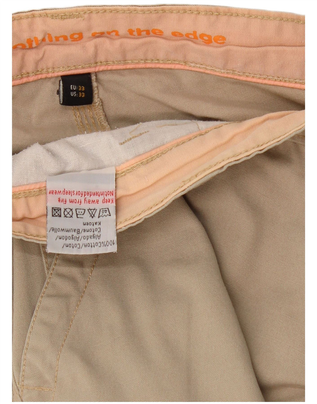 JEEP Mens Cargo Shorts W33 Medium Beige Cotton