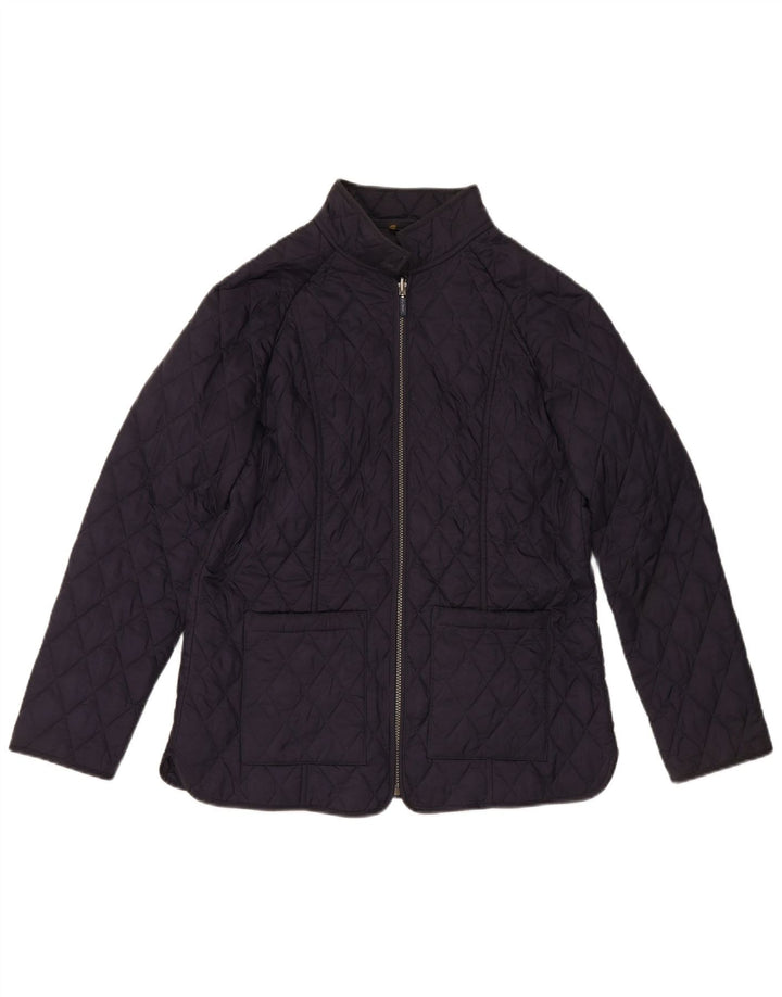 BARBOUR Damen Steppjacke UK 14 Large Marineblau Polyamid