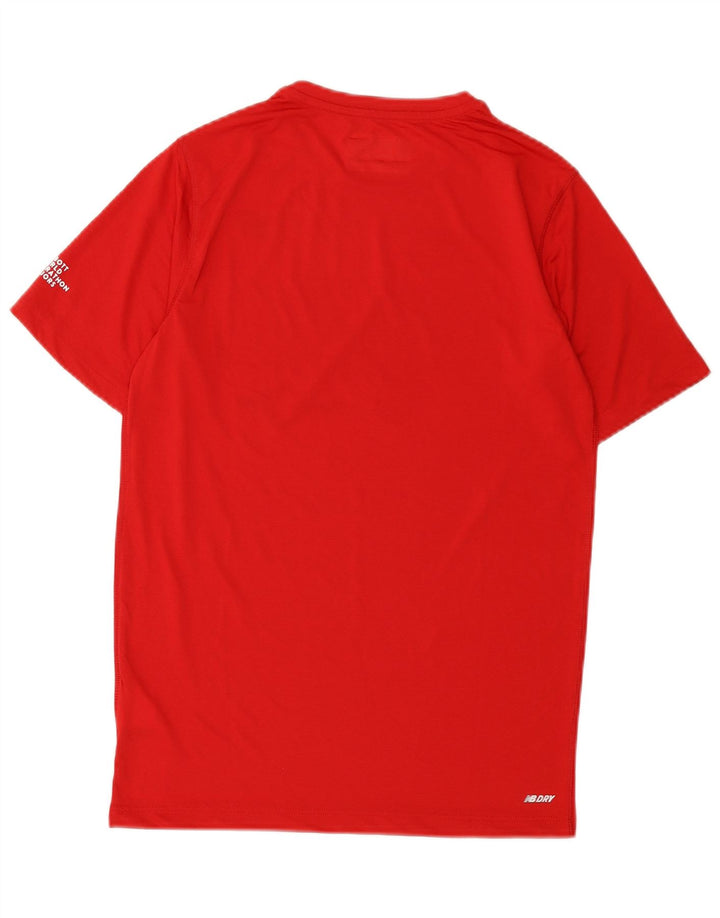 New Balance Herren Grafik T-Shirt Top XS Rot Polyester