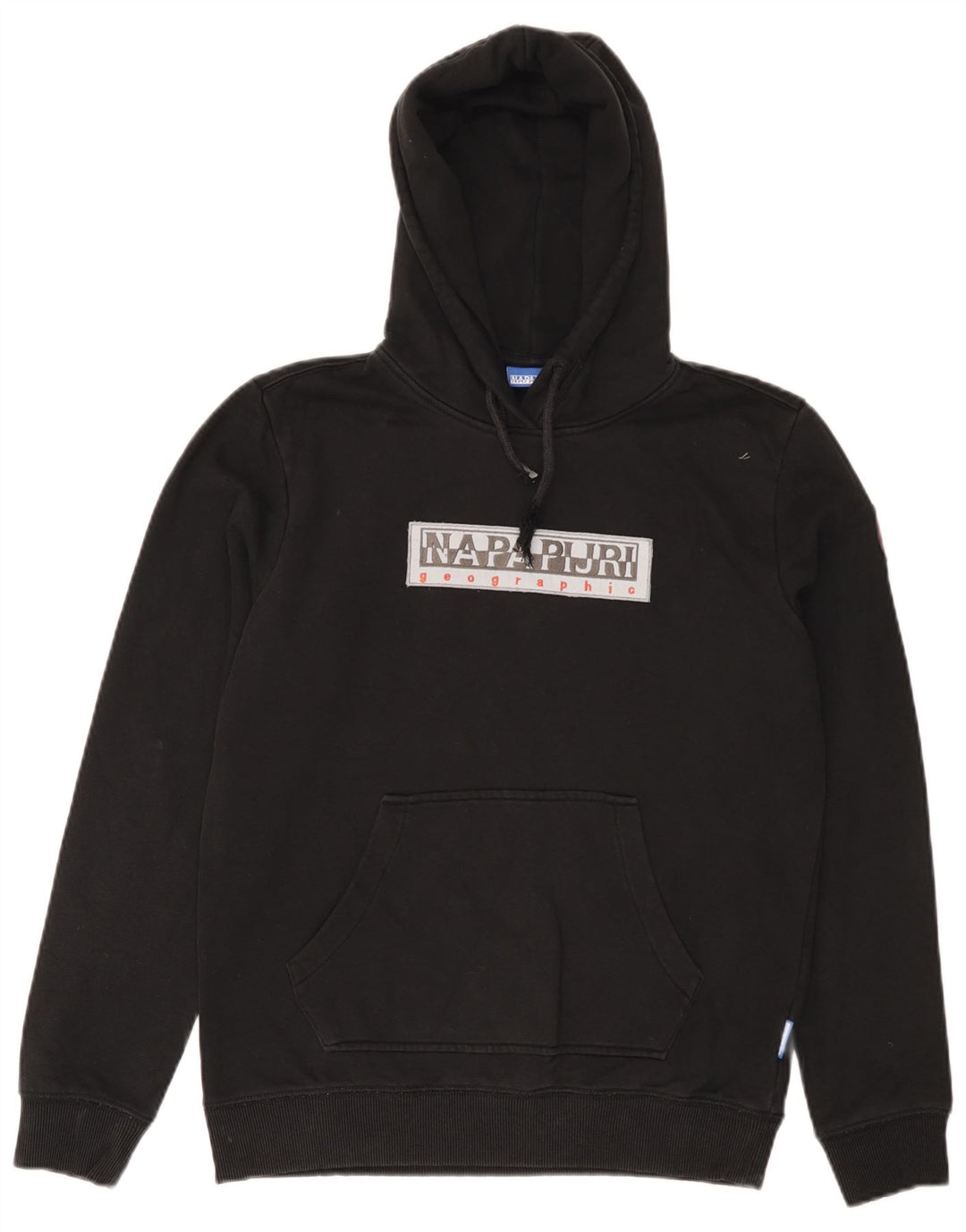 NAPAPIJRI Herren Geographic Graphic Kapuzenpullover, Größe S, Schwarz, Baumwolle