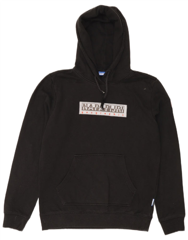 NAPAPIJRI Herren Geographic Graphic Kapuzenpullover, Größe S, Schwarz, Baumwolle