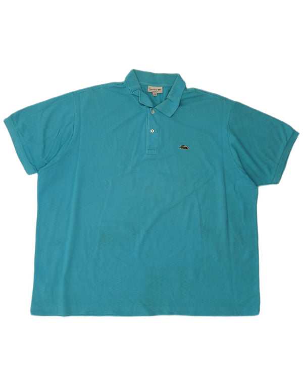 Lacoste Herren-Poloshirt mit klassischer Passform, Größe 10 5XL, blaue Baumwolle