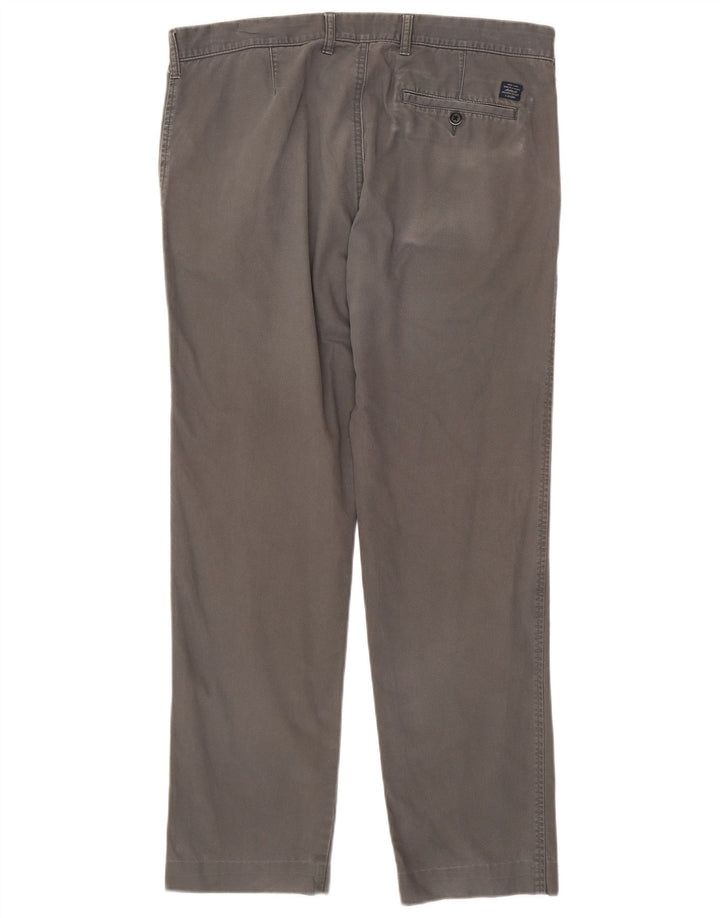 Marks & Spencer Herren gerade Chinohose W36 L30 graue Baumwolle