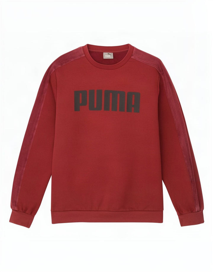 Puma Herren Grafik-Sweatshirt-Pullover aus mittlerer burgunderroter Baumwolle
