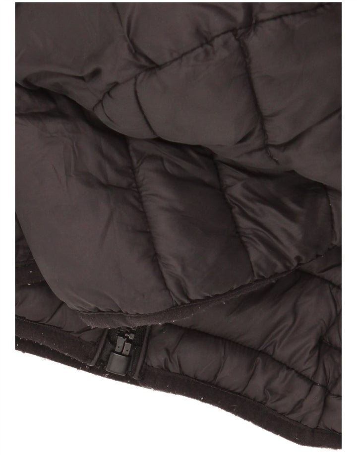 Invicta Wattierte Jacke mit Kapuze für Jungen, 7–8 Jahre, schwarzes Polyamid