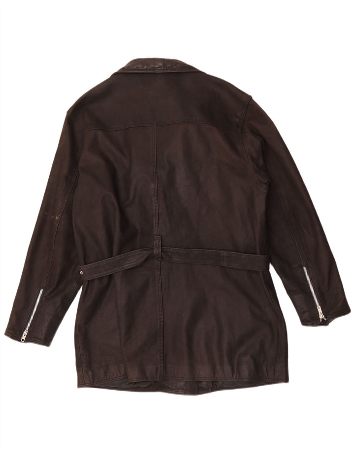 Vintage Damen Lederjacke UK 20 2XL Braun